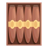 vecteur de dessin animé d'icône de paquet de cigares. fumée de tabac