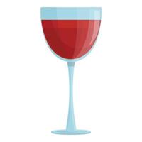 vecteur de dessin animé icône verre à vin. coupe de verre à vin