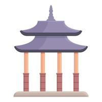 vecteur de dessin animé d'icône de pagode de singapour. bâtiment chinois