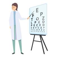 vecteur de dessin animé icône optométriste. ophtalmologie des yeux