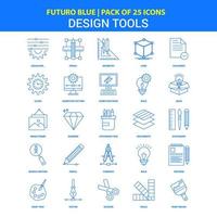 outils de conception icônes pack d'icônes futuro bleu 25 vecteur