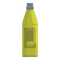 vecteur de dessin animé d'icône d'huile d'olive de bouteille en verre. nourriture vierge
