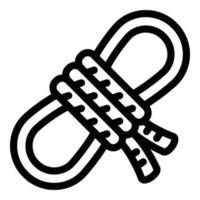 icône de corde de bateau, style de contour vecteur