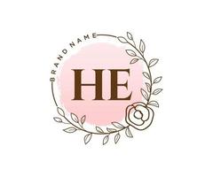 initiale du logo féminin. utilisable pour les logos nature, salon, spa, cosmétique et beauté. élément de modèle de conception de logo vectoriel plat.