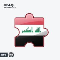 casse-tête du drapeau de l'Irak vecteur