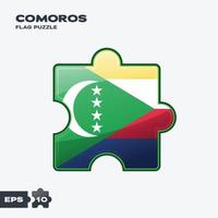 puzzle du drapeau des comores vecteur