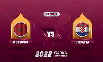 qatar football coupe du monde 2022 match maroc vs croatie vecteur