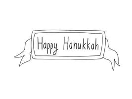 joyeux hanukkah lettrage vecteur doodle illustration