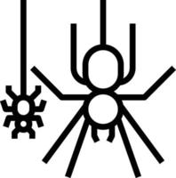 Spider web animal hanté halloween - icône de contour vecteur