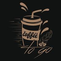 conception de t-shirt de café. ce t-shirt café serait la meilleure offre pour tout le monde. vecteur