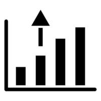 style d'icône de diagramme de croissance vecteur