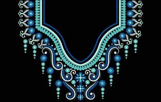motif oriental ethnique géométrique traditionnel .floral collier design de broderie pour les femmes de la mode fond d'écran vêtements et emballage. vecteur