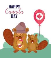 bonne bannière de fête du canada vecteur