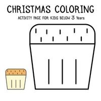 Livre d'activités de coloriage de Noël pour les enfants de moins de 3 ans vecteur