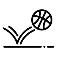 icône de ballon de basket-ball, style de contour vecteur