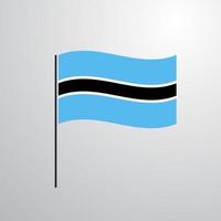 drapeau ondulant du botswana vecteur