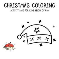 Livre d'activités de coloriage de Noël pour les enfants de moins de 3 ans vecteur