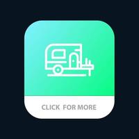 bouton d'application mobile de ressort de camp de voiture version de ligne android et ios vecteur