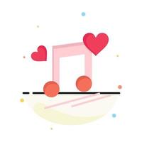 nœud de musique paroles de nœud chanson d'amour modèle d'icône de couleur plat abstrait vecteur