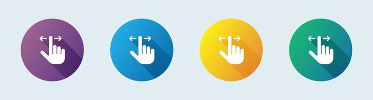 icône solide de geste dans un style design plat. toucher les signes illustration vectorielle. vecteur
