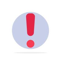 alerte danger panneau d'avertissement abstrait cercle fond plat couleur icône vecteur