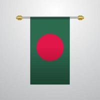 drapeau suspendu bangladesh vecteur