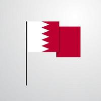 bahreïn agitant le drapeau vecteur de conception