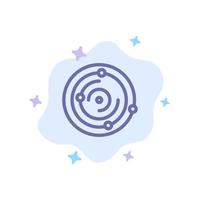 icône bleue de la santé médicale de l'univers spatial sur fond de nuage abstrait vecteur