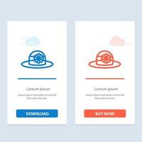 casquette de chapeau de plage bleu et rouge téléchargez et achetez maintenant le modèle de carte de widget web vecteur