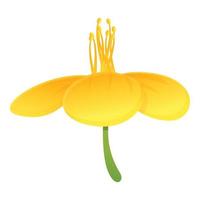 icône de fleur nature chélidoine, style cartoon vecteur