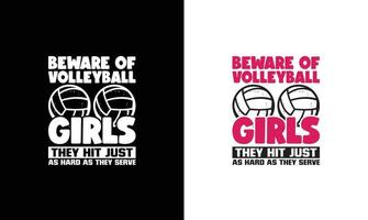 conception de t-shirt de citation de volley-ball, typographie vecteur