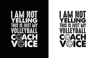 conception de t-shirt de citation de volley-ball, typographie vecteur