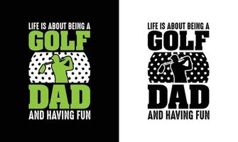 conception de t-shirt de citation de golf, typographie vecteur