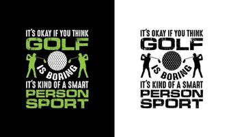 conception de t-shirt de citation de golf, typographie vecteur