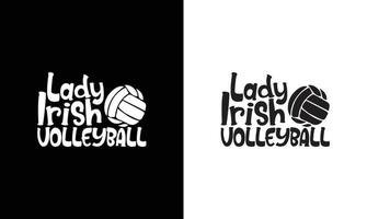 conception de t-shirt de citation de volley-ball, typographie vecteur