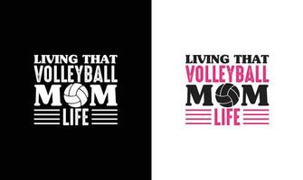 conception de t-shirt de citation de volley-ball, typographie vecteur