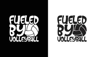 conception de t-shirt de citation de volley-ball, typographie vecteur