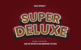 autocollants à effet de texte 3d coloré super deluxe vecteur