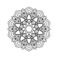 livre de coloriage mandala noir et blanc vecteur