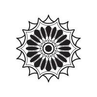 livre de coloriage mandala noir et blanc vecteur