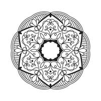 mandala noir et blanc livre de coloriage arrière-plan concept design vecteur