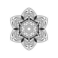 concept de conception de livre de coloriage ornement de mandala floral vecteur