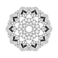 fond de mandala concept de design noir et blanc vecteur