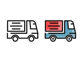 la conception graphique de la voiture de boîte convient comme icône ou illustration des marchandises d'expédition pour des besoins de conception complémentaires vecteur