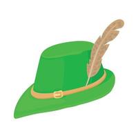icône de chapeau de chasse, style cartoon vecteur
