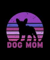 conception de t-shirt maman chien vecteur