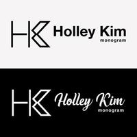 lettre hk monogramme symbole élégant luxe style entreprise marque identité logo design vecteur