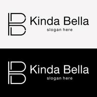 lettre b bk kb monogramme symbole icône élégant simple minimaliste marque identité logo design vecteur