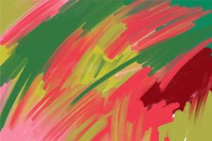 arrière-plan abstrait avec traits prononcés, en rouge et vert, éclaboussures et traits de peinture vecteur