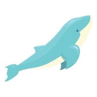 vecteur de dessin animé d'icône de spectacle aquatique. poisson dauphin